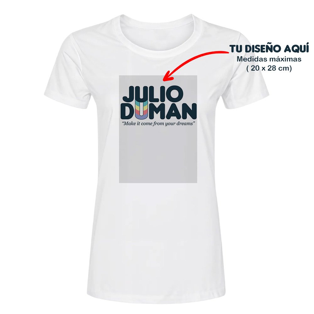 Playera Blanca de Dama | Personalizada - Imagen 2