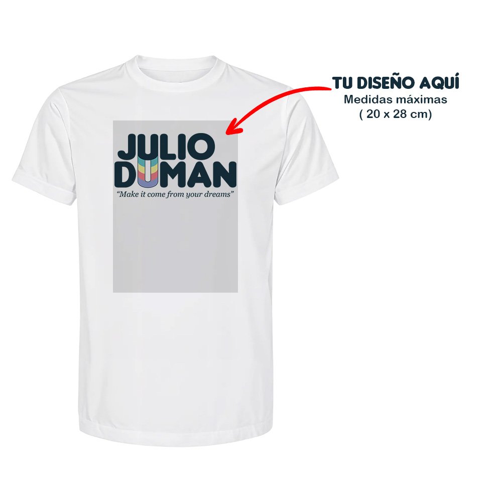 Playera Blanca de Caballero Personalizada - Imagen 2